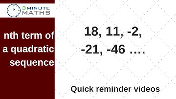 How to find the nth term of a quadratic sequence 3 - the easy way
