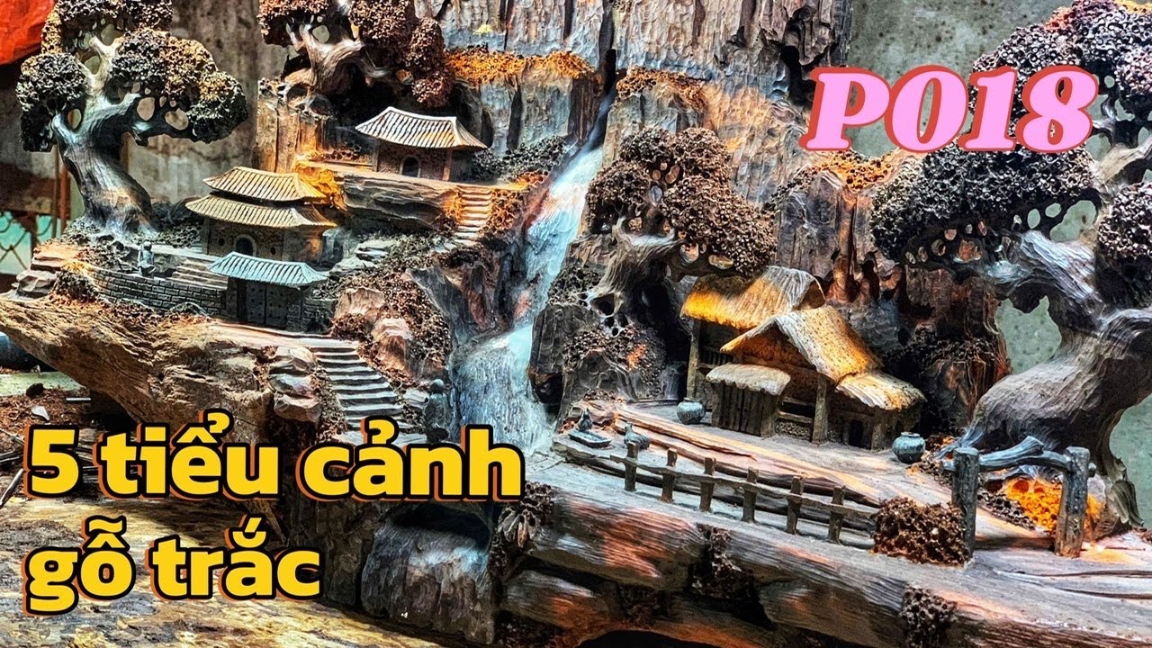 Giới thiệu và báo giá 5 bức tiểu cảnh gỗ trắc cũ// Tượng gỗ trắc Thế Quyết 0396205625