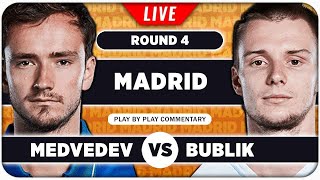 MEDVEDEV vs BUBLIK • ATP Madrid 2024 • LIVE Tennis Play-by-Play Stream
