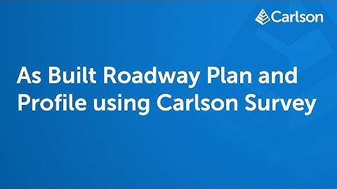 As Built Roadway Plan and Profile using Carlson Survey