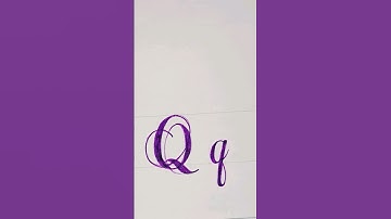 "Q" letter in stylish font | By using normal pen only I Creative Learning |