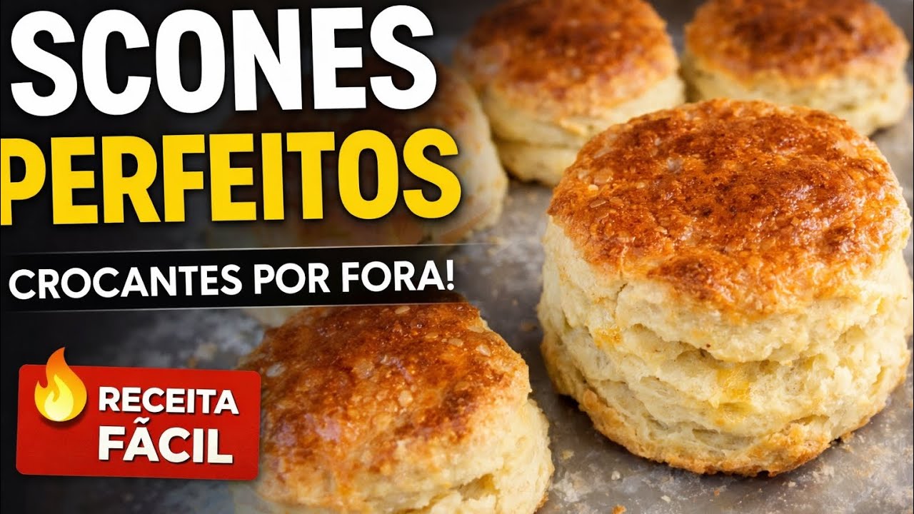 SCONES PERFEITOS E SUPER CROCANTES 🔥 | #Scones #ReceitaFácil #SconesCaseiros #PadariaEmCasa