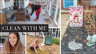 Garden CLEAN WITH ME | Clean my Porch with me | Pruning big leaf hydrangeas | February Garden Tour by Miss Annie 350 views 3 months ago 13 minutes, 18 seconds
