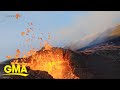 Scientists race to rare volcanic eruption in Iceland l GMA