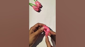 Diy Tulip flower 🌷 from plastic Spoon ! #diy #tulip #flowers