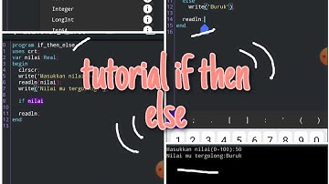 TUTORIAL PEMOGRAMAN PASCAL. "IF THEN ELSE"
