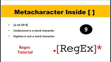 How to Define MetaCharacter Inside Characterset |  Regex Tutorial Part-9