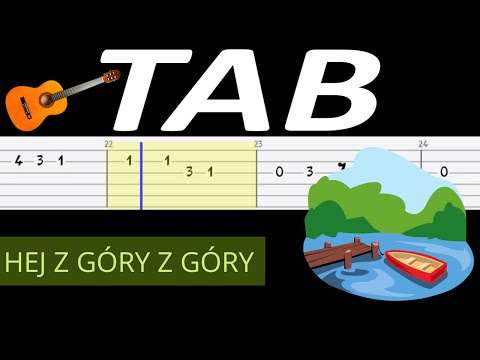 🎸 Hej z góry z góry - melodia TAB (gitara) 🎵 TABY I NUTY W OPISIE 🎼