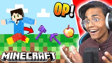 MINECRAFT, BUT JUMPING DROPS OP ITEMS