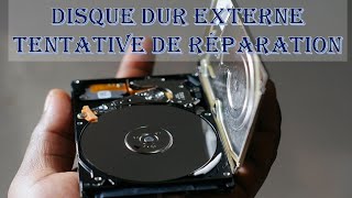 Tentative de réparation d'un disque dur externe