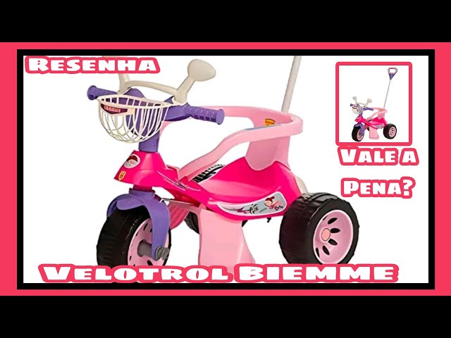 Triciclo Empurrador Motoca Super Cross Rosa Biemme em Promoção na