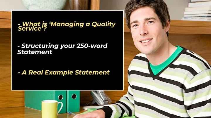 Managing a Quality Service 250 Word Statement Example - Score 7/7 on your Civil Service Application!
