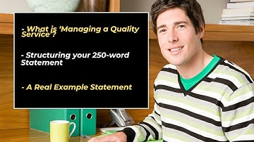 Managing a Quality Service 250 Word Statement Example - Score 7/7 on your Civil Service Application!