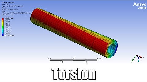 Hollow Cylindrical Shaft under Torsion | ANSYS Mechanical Simulation