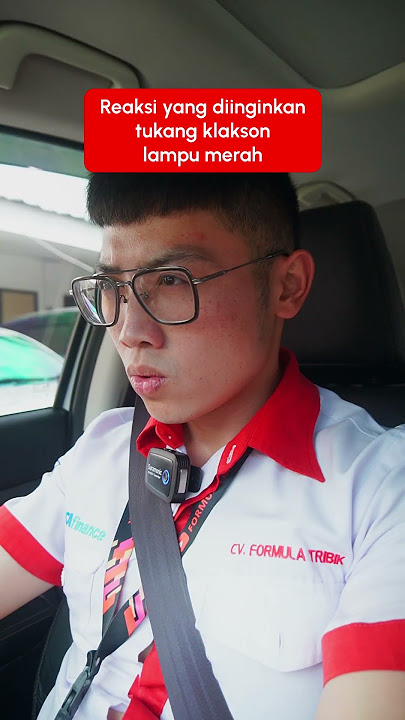 Reaksi yang diinginkan tukang klakson di lampu merah