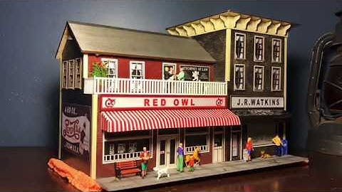 O Scale Building-In Depth Look-Watkins City Block from Menards
