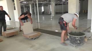 Скоростная укладка плитки. 100кв.м. в час!) High-speed tiling. 100sq.m. per hour!)