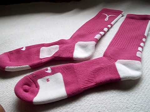 pink nike basketball socks