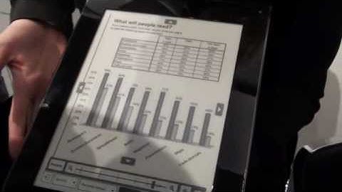 PlasticLogic Que Pro eBook reader / tablet @ CES 2010