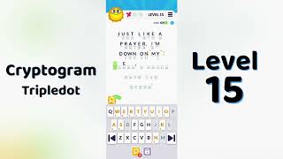 Cryptogram Tripledo Level 15 Solutions 🧩 | Logic Puzzle Game | Mini Boss
