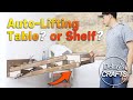 자동으로 접히는 폴딩 테이블 + 책장 수납장 / Floating & Auto-lifting : Table & Bookcase Shelf [목공 diy woodworking]