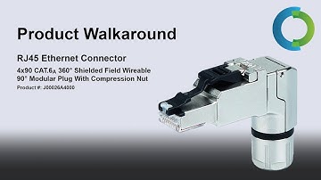 Remke RJ45 Ethernet Connector 4x90 Plug With Compression Nut - Product Walkaround