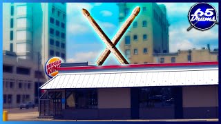 World's Largest Drum Sticks Behind... A Burger King?