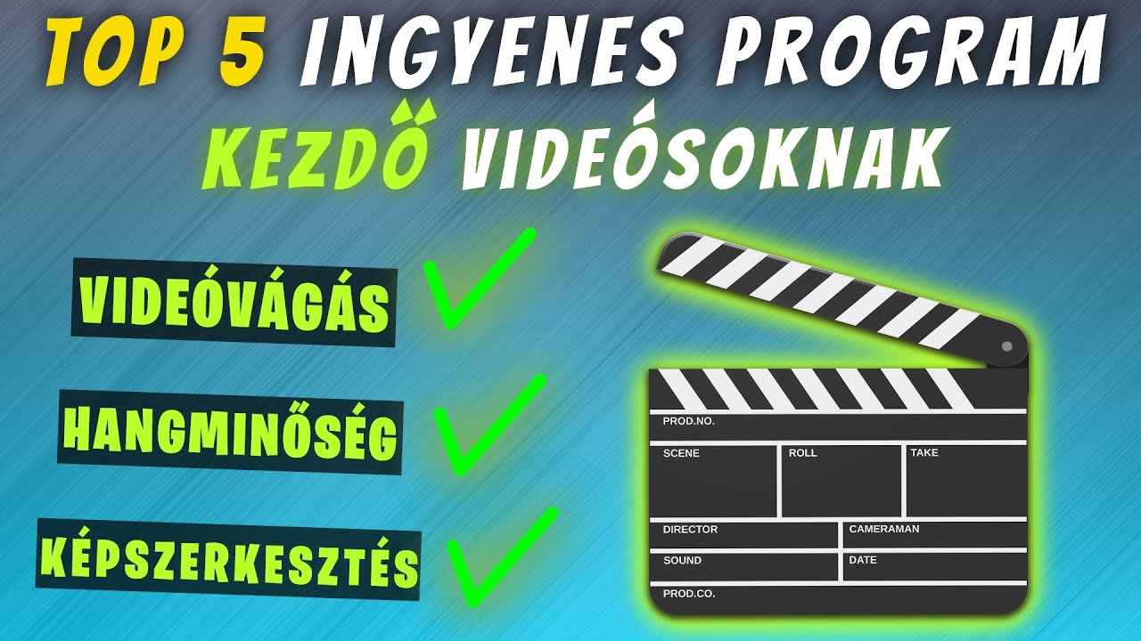 🏆 TOP 5 Ingyenes Program Kezdő Videósoknak 🎥 - [ 0 Forintos Adobe ...