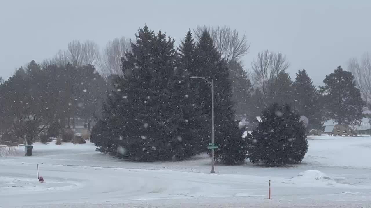 The snowy start to Friday afternoon - YouTube