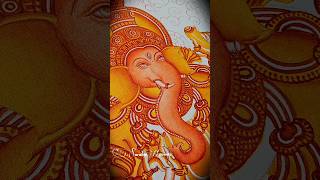 ❤️Ganapati❤️ Kerala Mural Painting #shortvideo #art #shorts #painting