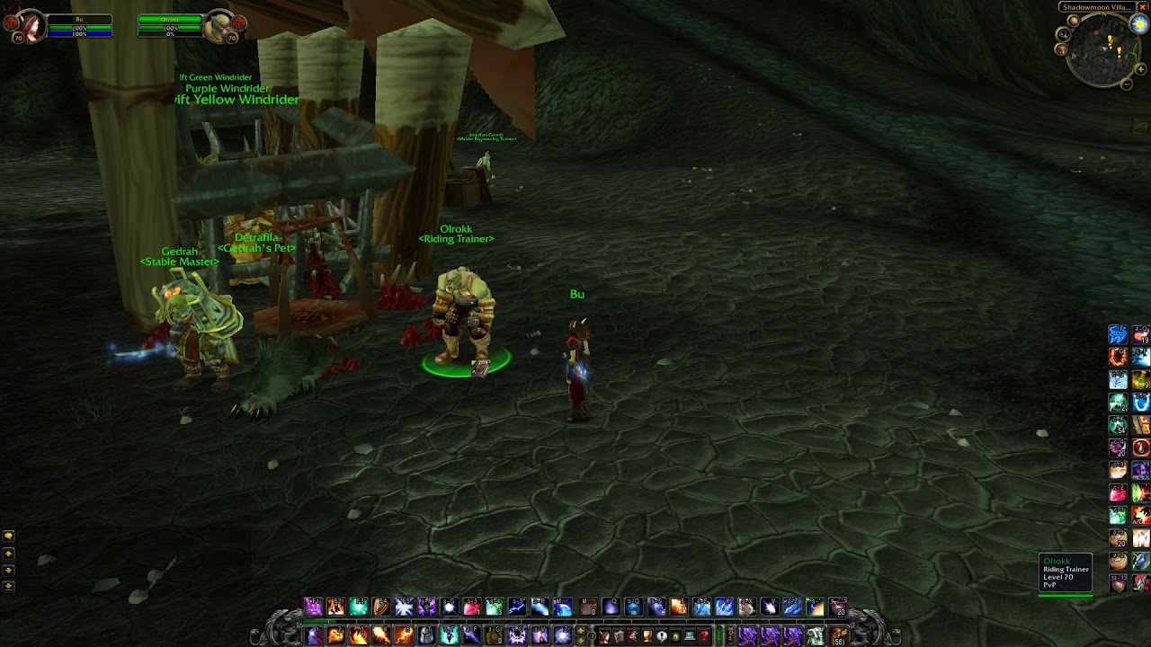 Riding Swift Flying Trainer TBC Location WoW (Horde) 