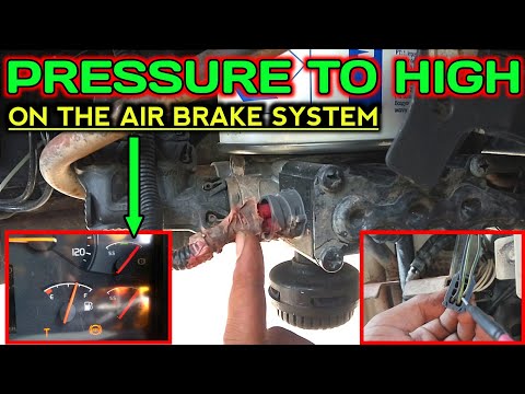 AIR BRAKE SYSTEM TROUBLESHOOTING ON VOLVO TRUCK - PRESSURE TOO HIGH ON THE AIR BRAKE SYSTEM