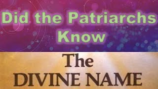 Download Lagu Exodus 6:3. Did the Patriarchs Know the Divine Name? MP3