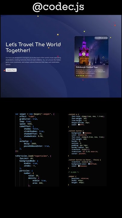 A travelling landing page using HTML CSS JavaScript #webdevelopment # ...
