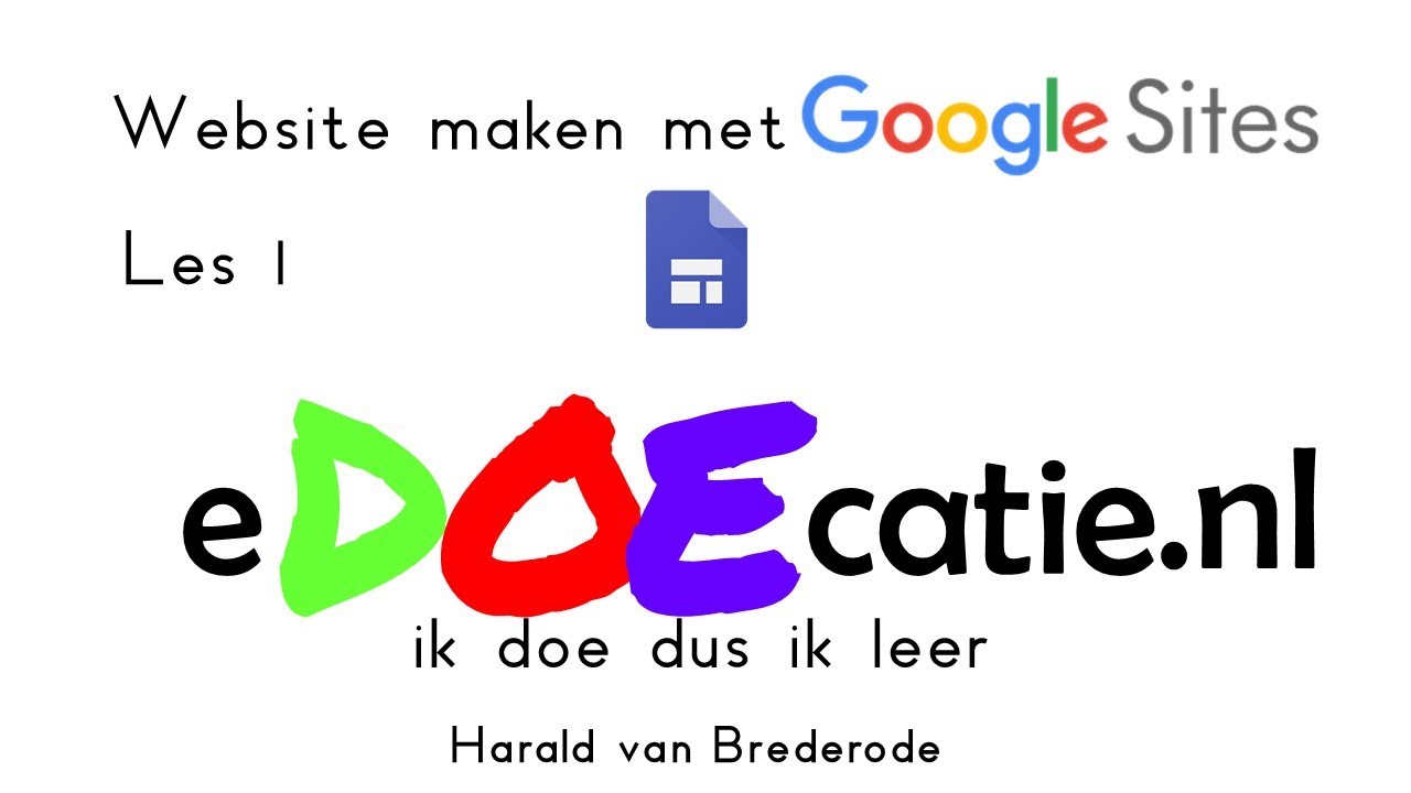 Maak je eigen website in de klas met Google Sites les 1 - YouTube Maak Je Eigen Website In De Klas Met Google Sites Les 1 - Youtube
