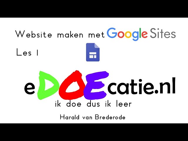 Maak je eigen website in de klas met Google Sites les 1 - YouTube Maak Je Eigen Website In De Klas Met Google Sites Les 1 - Youtube