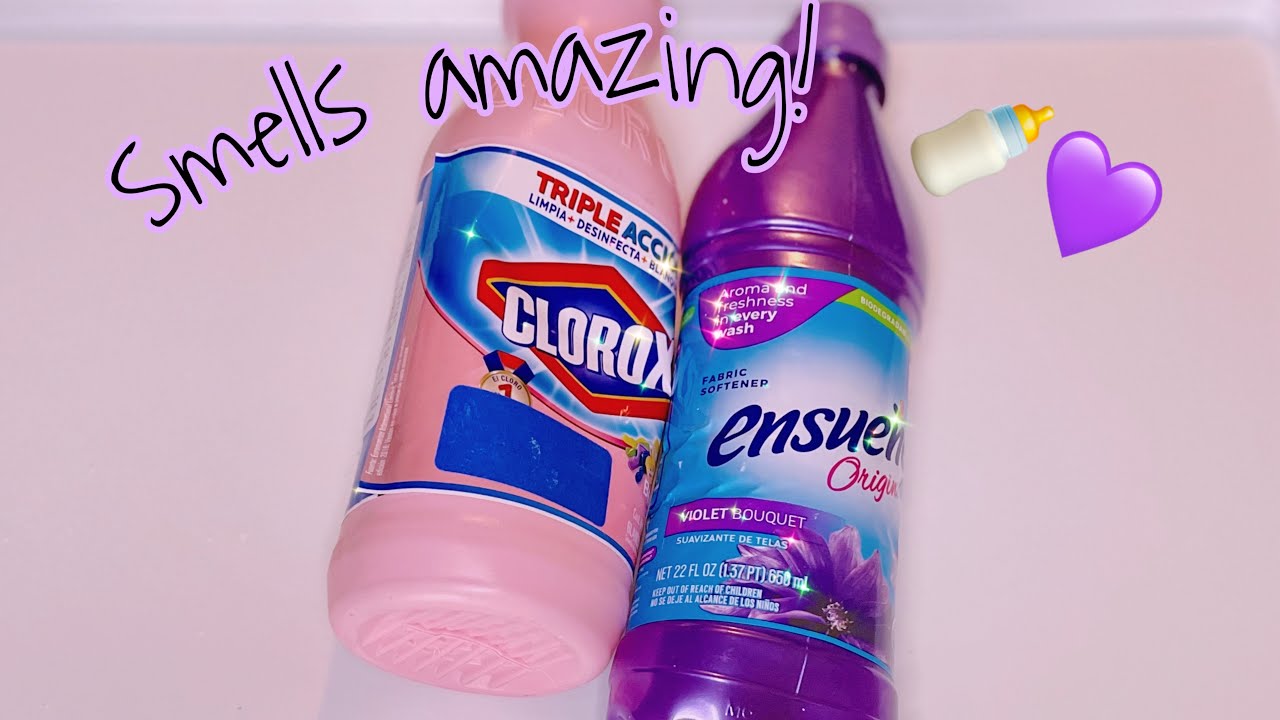 💜🍼 Bebe Clorox Bleach • Ensueno Violet Bouquet Fabric Softener Rinse