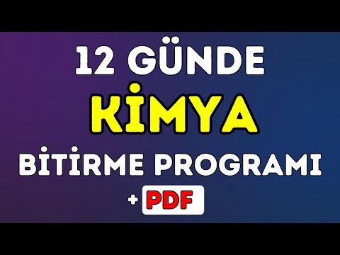 12 GÜNDE KİMYA BİTİRME PROGRAMI +PDF