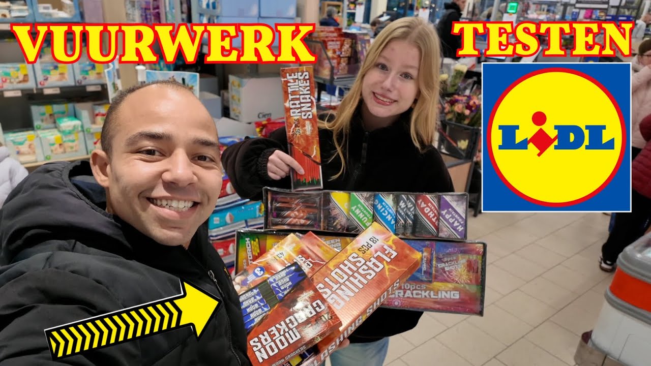 LIDL VUURWERK 2024 AFSTEKEN Leuk spul!