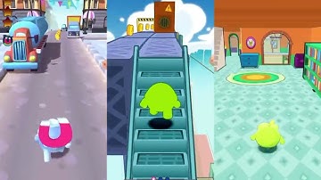 3vs Games #55 Om Nom : Run vs Om Nom : Run 2 vs Om Nom Parkour Wind Nom vs Om Nom vs Om Nom