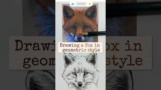 🔥 Drawing a Fox in Geometric Style 🦊 #fox | Easy Creative Art Tutorial #shorts