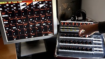 MidyAX - Link between the parameters on BCR2000 and the display