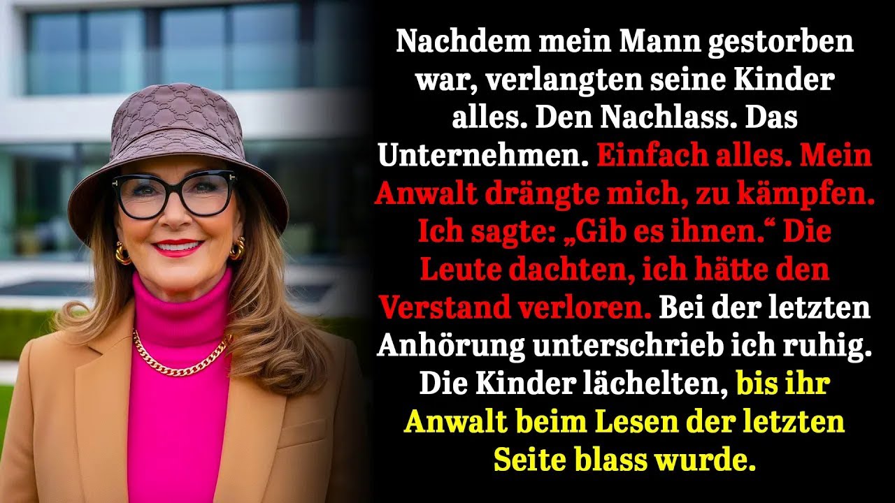 Nach seinem Tod gab ich seinen Kindern alles – bis ihr Anwalt die letzte Seite las