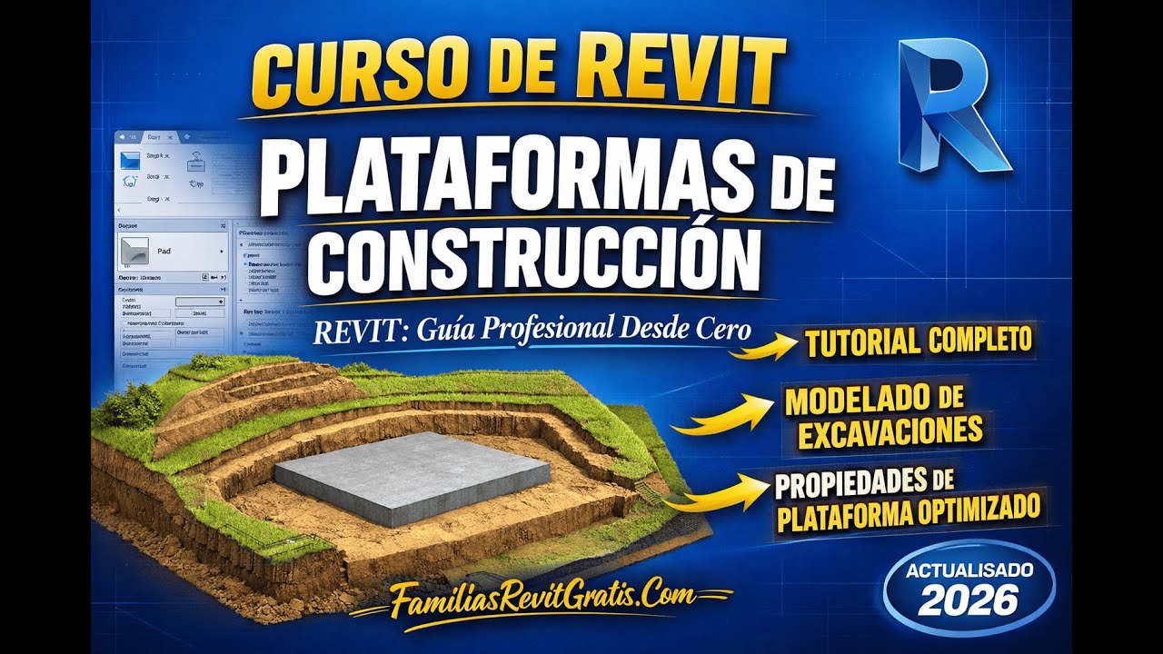 🚜 Todo sobre PLATAFORMAS DE CONSTRUCCIÓN (Excavación y Relleno) | Curso de Revit