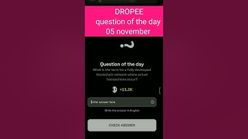 Dropee question of the day code 5 November | Dropped question of the day code | Dropee Code