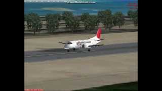 Fsx Saab 340 Japan Air Commuter fly Kagoshima to Kikai