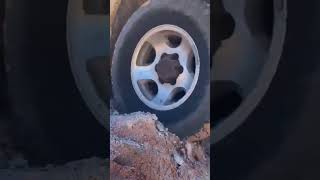 Girl Car Stuck In Mud