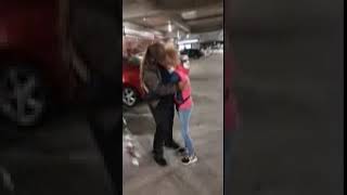 Surprise Reunion of Grandma And Kid At Parking Lot - 1283770