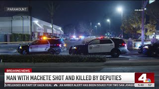 Man with machete shot and killed by deputies