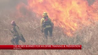 150 acres burned intentionally in Moraga for wildfire training